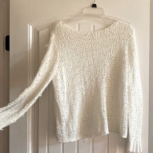 White knit sweater